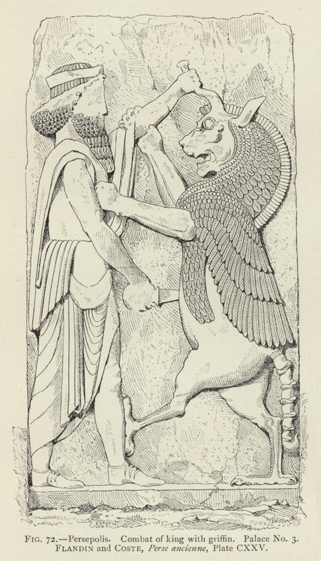 Persepolis, kamp mellom kongen med griffin, palass nr. 3 av French School