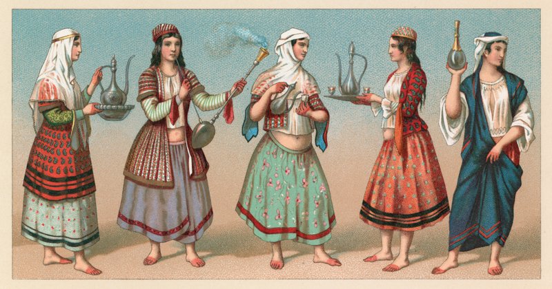 Persia kostyme av French School