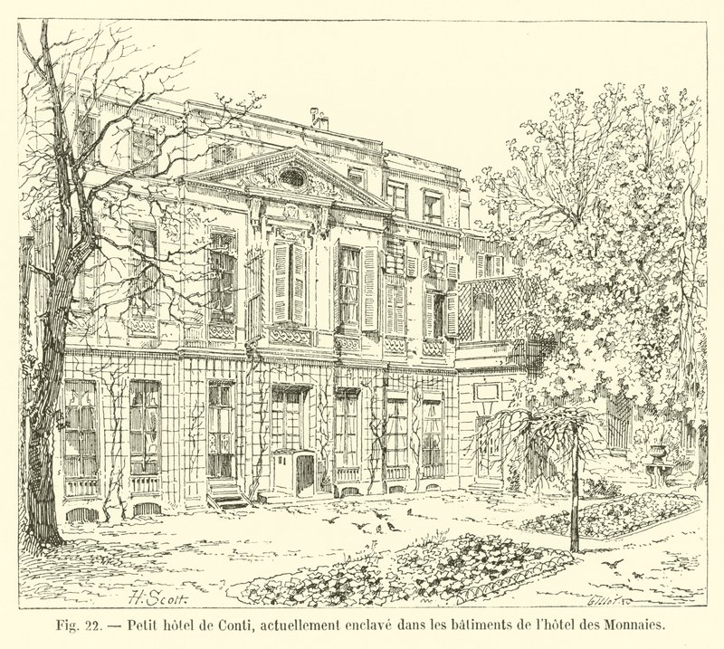 Lite hotell i Conti, for tiden enklaveret i bygningene til Hotel des Monnaies av French School