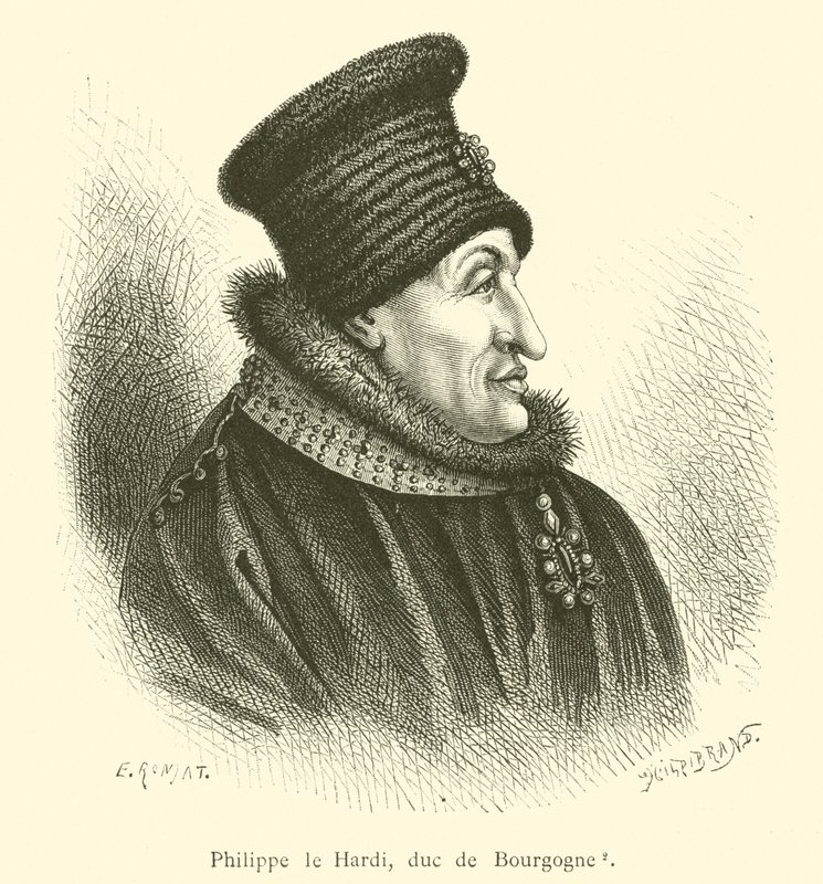 Filip den dristige, hertugen av Burgund (gravering) av French School