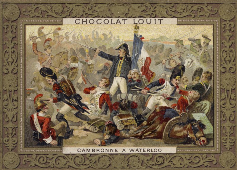Pierre Cambronne, fransk general, i slaget ved Waterloo, 1815 av French School