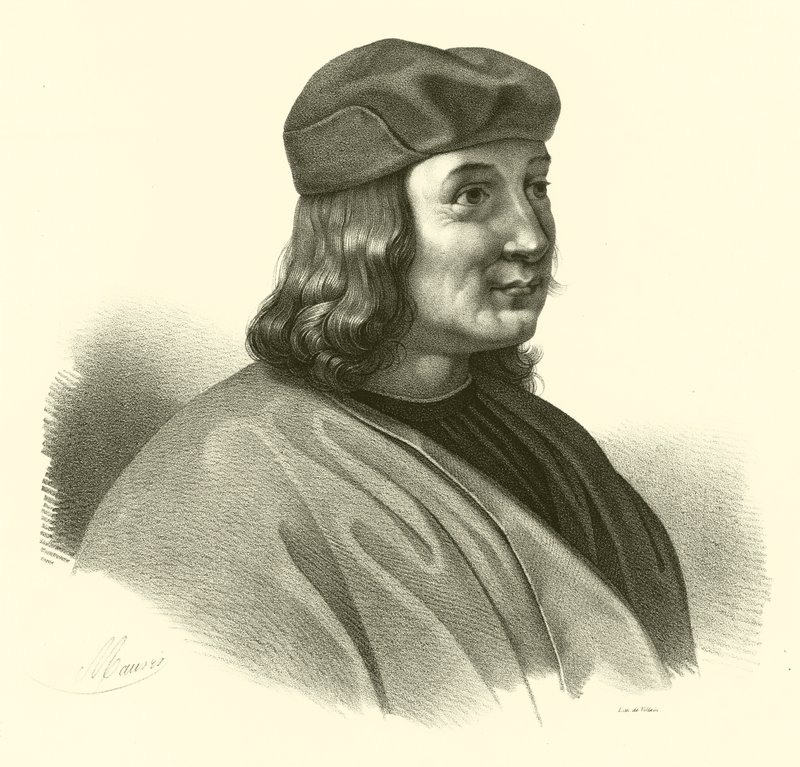 Pietro Perugino, født Pietro Vannucci, portrett av French School