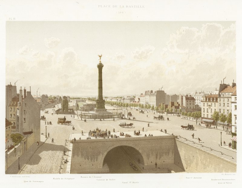 Place de la Bastille, 1841 av French School
