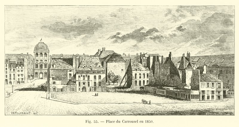 Place du Carrousel i 1850 av French School