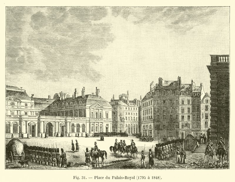 Place du Palais-Royal, 1795 til 1848 av French School