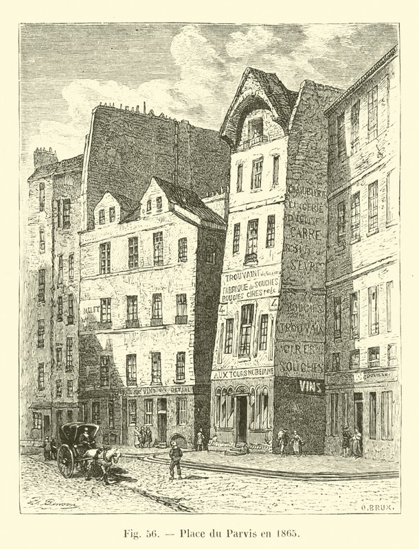 Place du Parvis i 1865 av French School