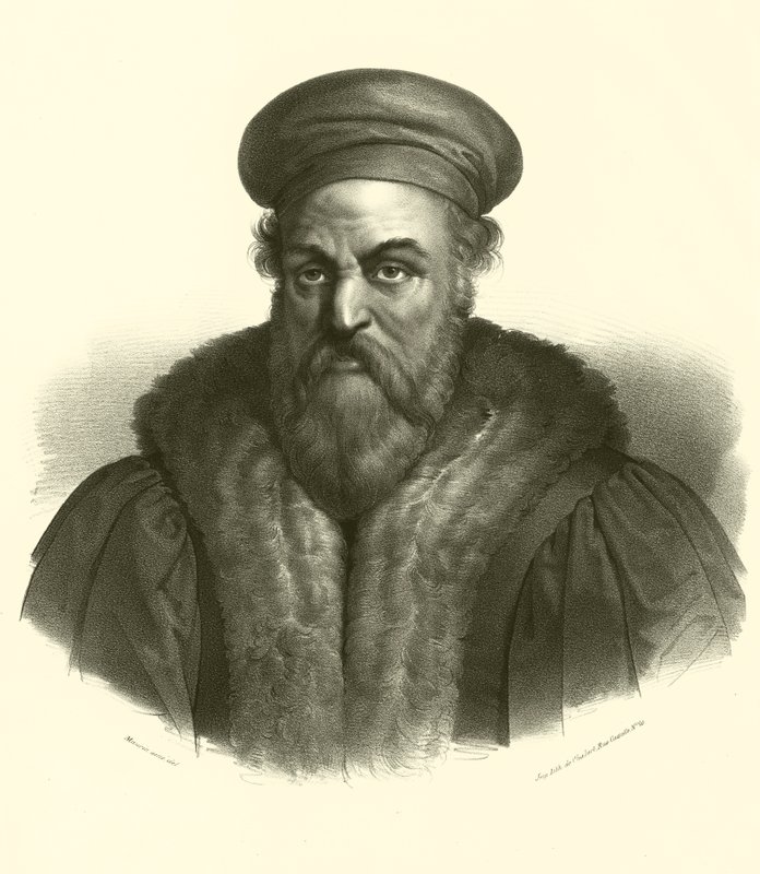 Polidoro da Caravaggio, portrett (gravering) av French School