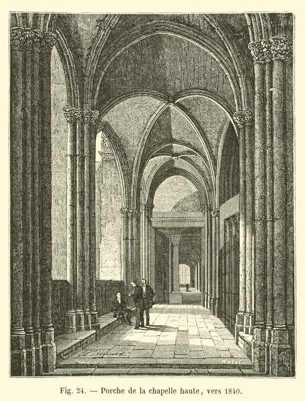 Veranda til det øvre kapellet, rundt 1840 av French School