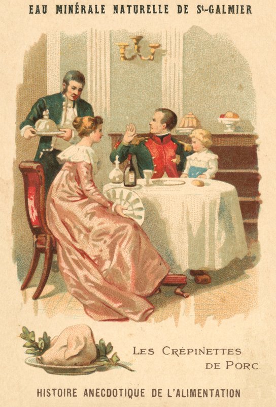 Svinekrepinetter (chromolitho) av French School