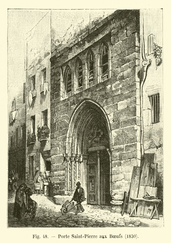 St. Peters port med okser, 1830 av French School