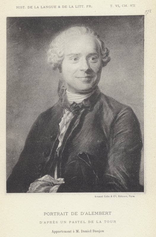 Portrett av D'Alembert (litho) av French School