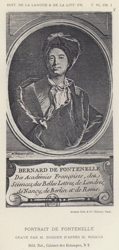 Portrett av Fontenelle (litho) av French School