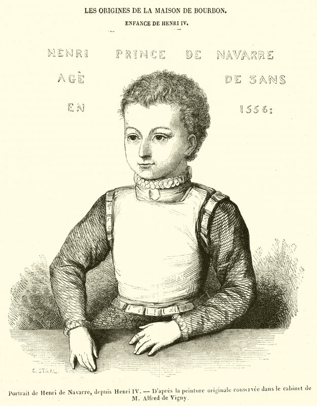 Portrett av Henry av Navarre, fra Henry IV (gravering) av French School