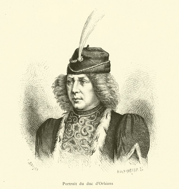 Portrait du duc d'Orleans (gravering) av French School