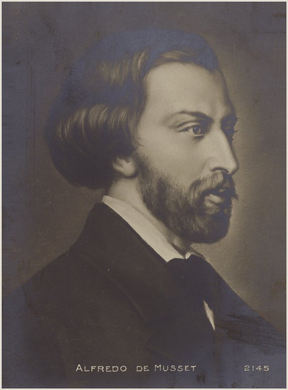 Portrett av Alfred de Musset av French School