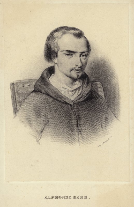 Portrett av Alphonse Karr av French School