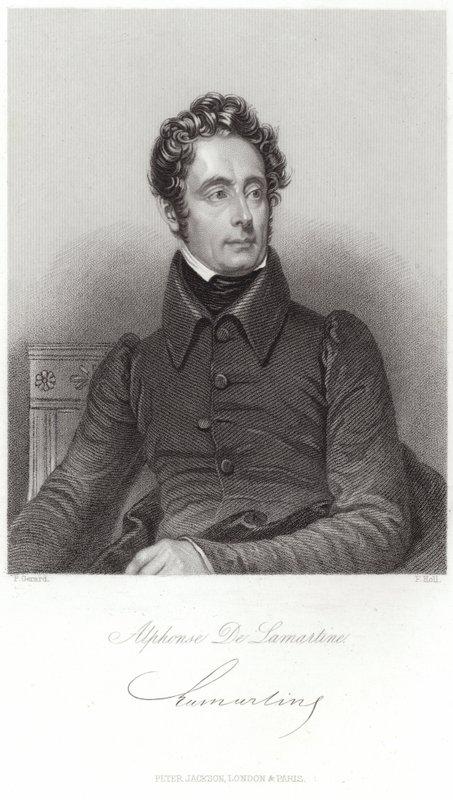 Portrett av Alphonse de Lamartine av French School