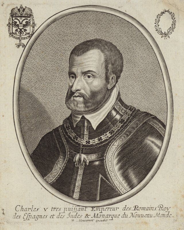 Portrett av Charles V, den hellige romerske keiseren av French School