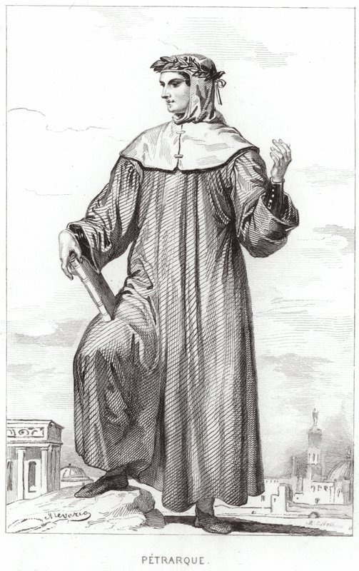 Portrett av Francesco Petrarch av French School