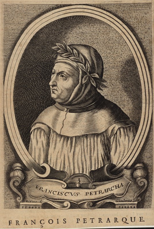 Portrett av Francesco Petrarch av French School