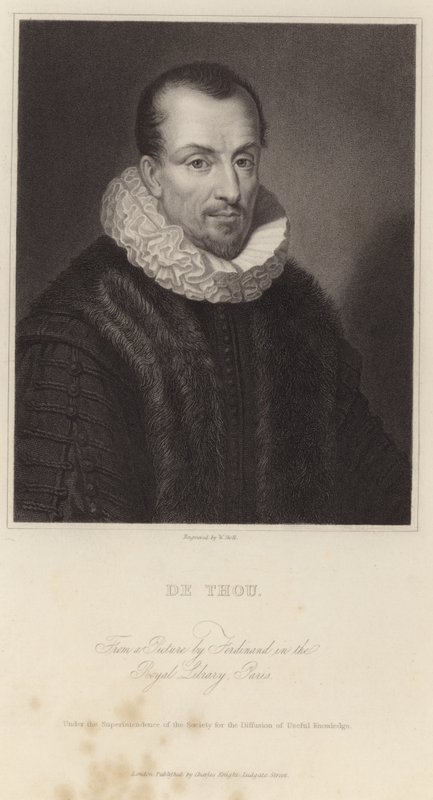 Portrett av Jacques Auguste de Thou av French School