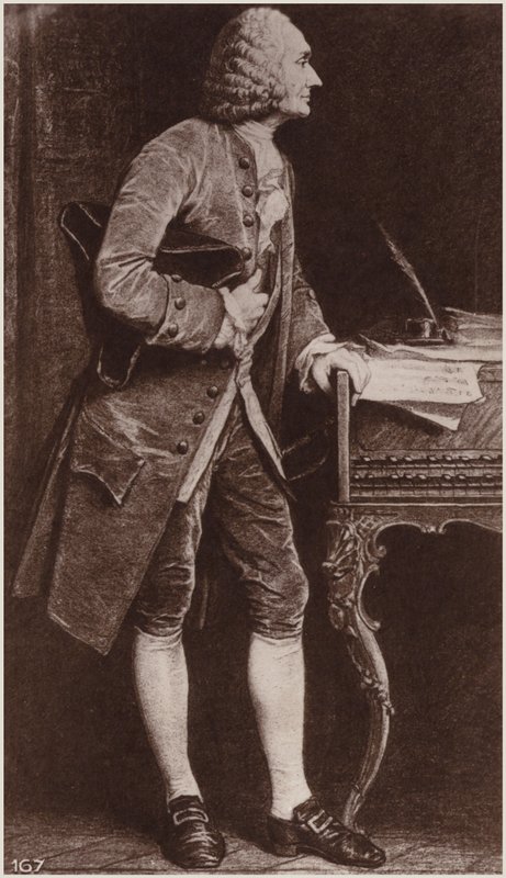 Portrett av Jean-Philippe Rameau av French School