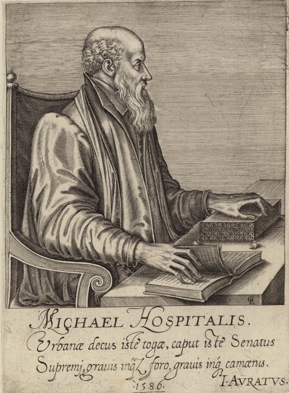 Portrett av Michel de lHopital av French School