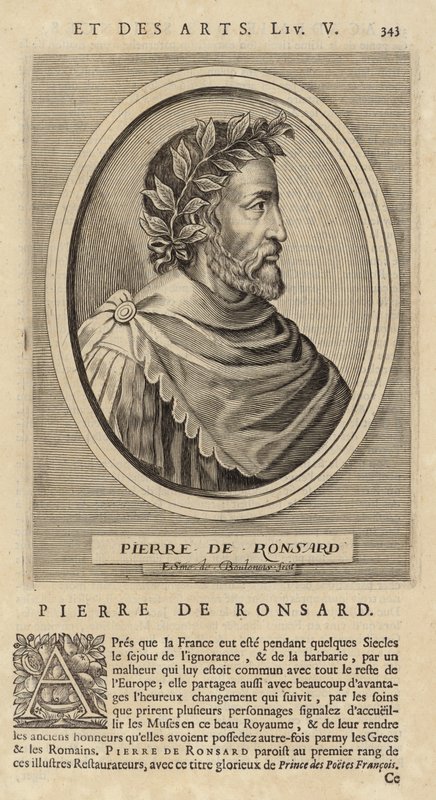 Portrett av Pierre de Ronsard av French School