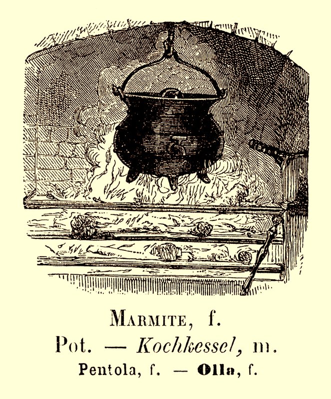 Pot Illustrasjon fra Album Vocabulaire, ca. 1880 av French School