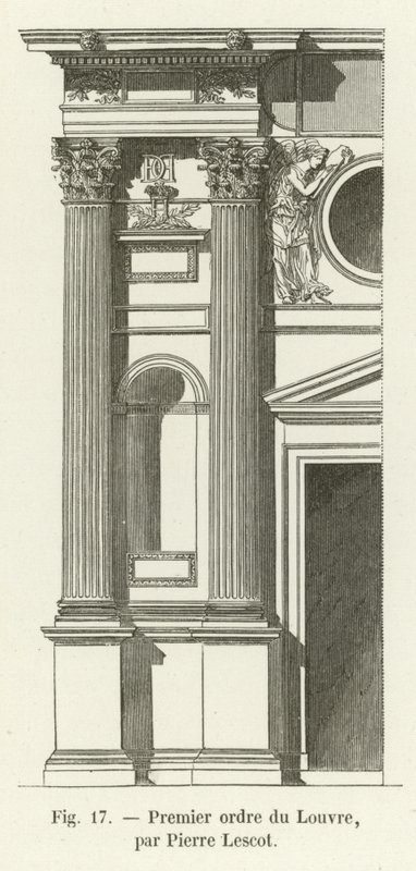 Første orden av Louvre, av Pierre Lescot av French School