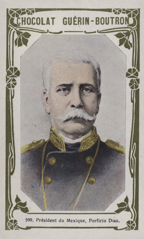 President du Mexique, Porfirio Diaz (farget bilde) av French School