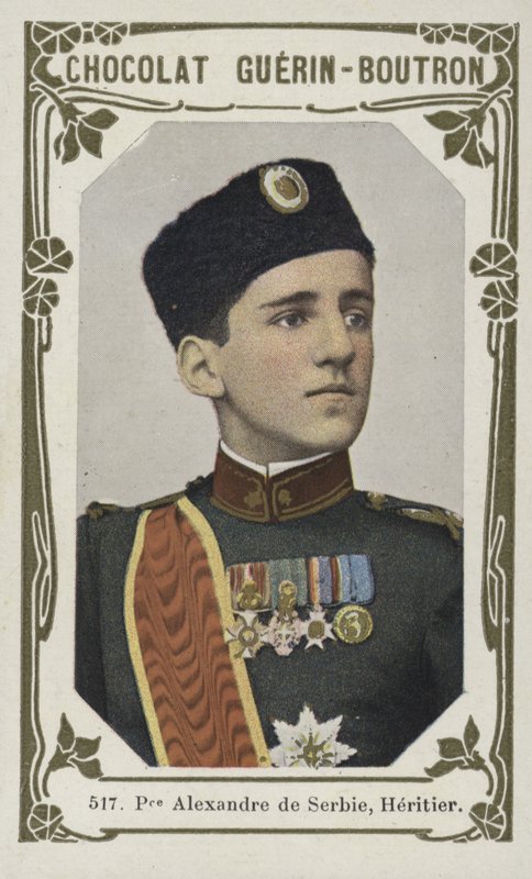 Prins Alexander av Serbia, arving (farget bilde) av French School