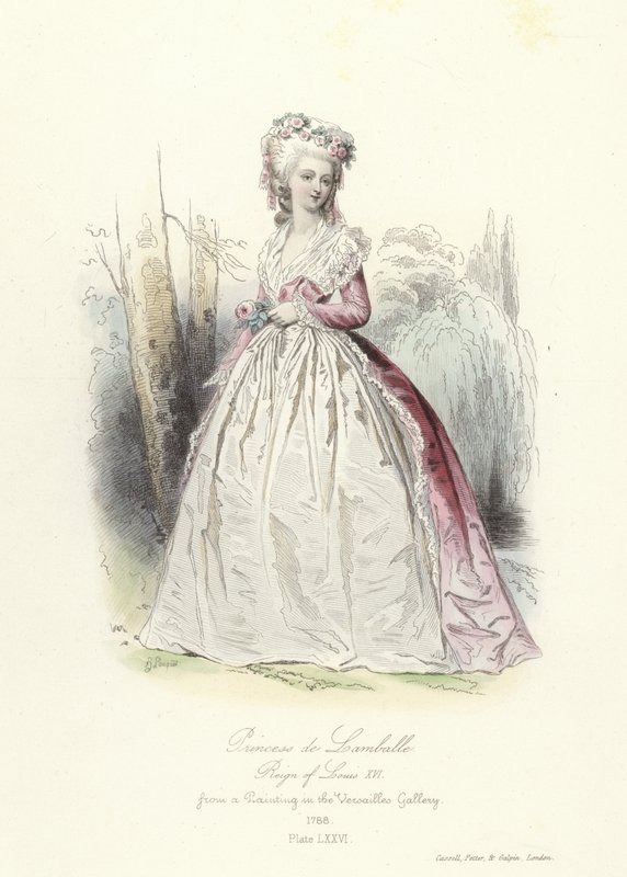 Prinsesse av Lamballe, regjeringstid til Louis XVI av Frankrike av French School