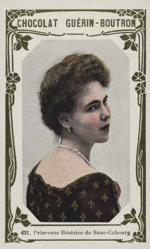 Prinsesse Beatrice av Saxe-Coburg (farget bilde) av French School