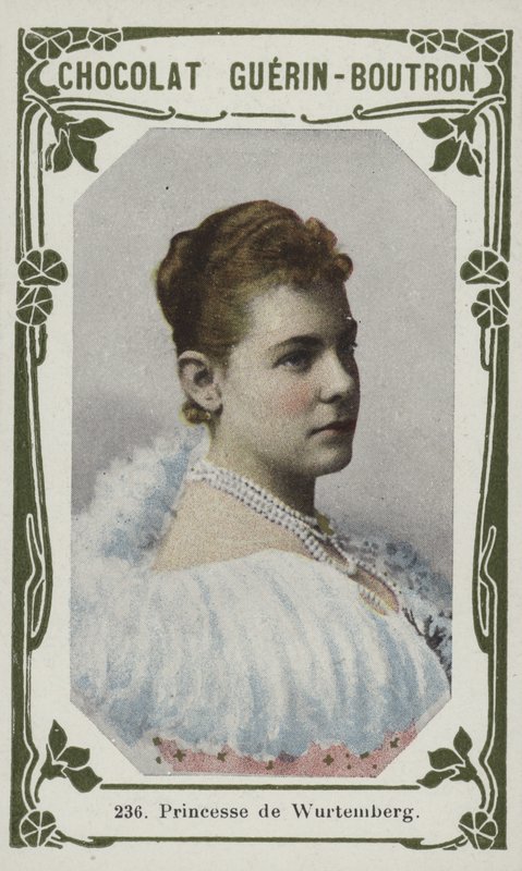 Prinsesse av Württemberg (farget bilde) av French School
