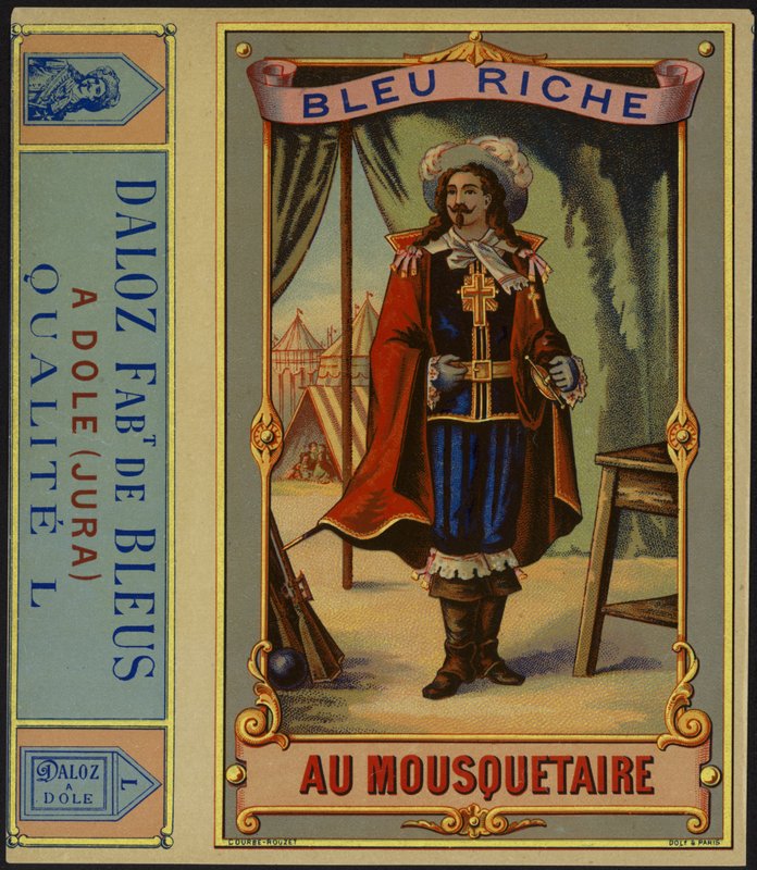 Produktetikett for Bleu Riche au Mousquetaire av French School