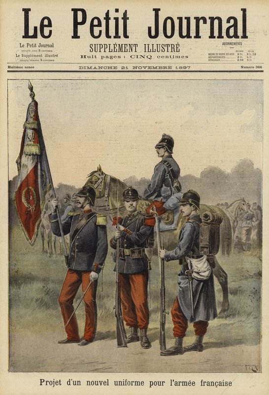 Foreslått ny uniform for den franske hæren, 1897 av French School