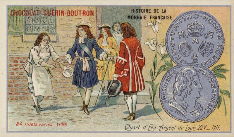 Kvartal ecu av Ludvig XIV av French School