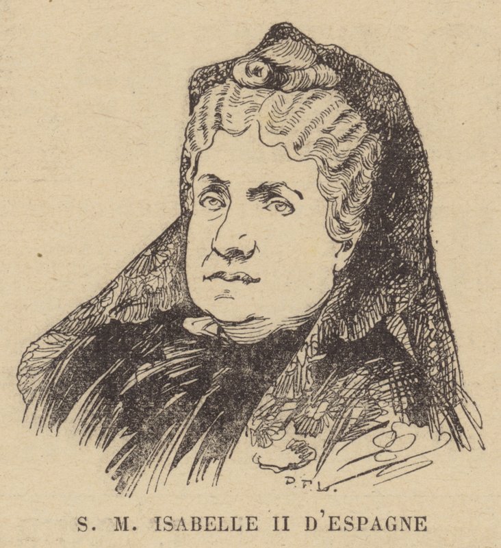 Dronning Isabella II av Spania av French School