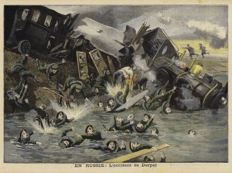 Jernbaneulykke i Dorpat, Russland, 1897 av French School