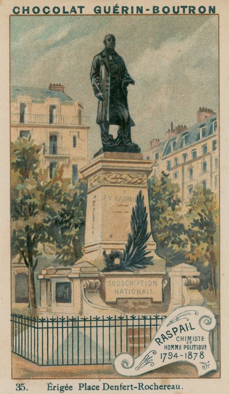 Raspail, kjemiker og politiker, 1794-1878. Oppført Place Denfert-Rochereau av French School