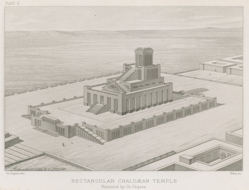 Rektangulært kaldeisk tempel av French School