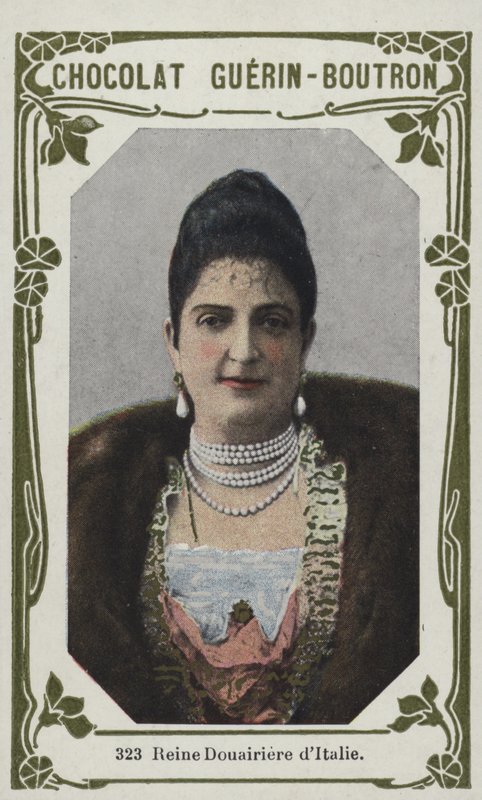 Dronning Douairiere av Italia (farget bilde) av French School