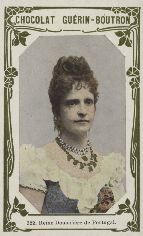 Reine Douairiere de Portugal (farget bilde) av French School
