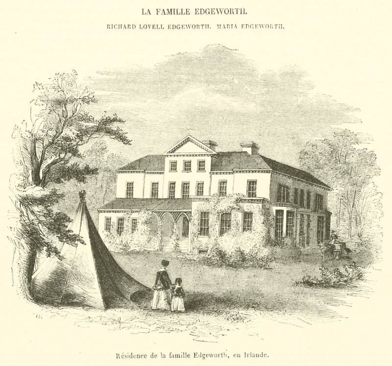Residens til Edgeworth-familien, Irland (gravering) av French School