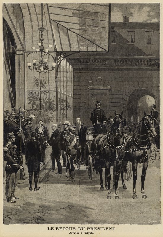 Den franske presidenten Felix Faures retur fra sitt besøk i Russland, 1897 av French School