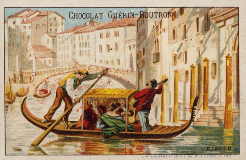 Rialtobroen, Venezia (chromolitho) av French School