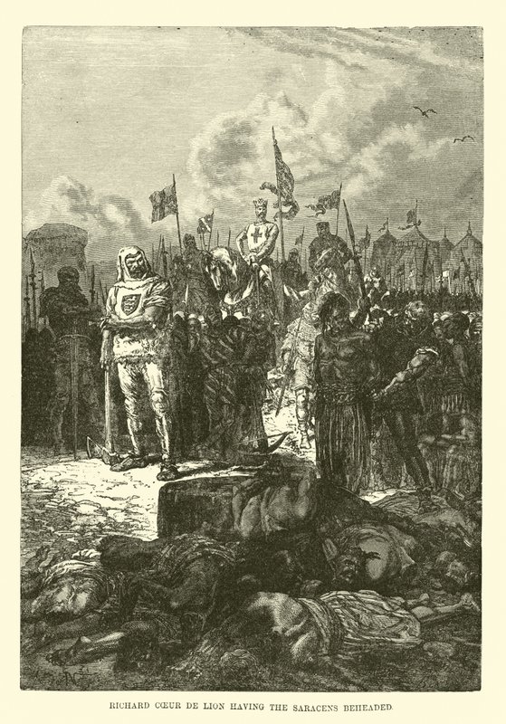 Richard Coeur de Lion får saracenerne halshugget av French School