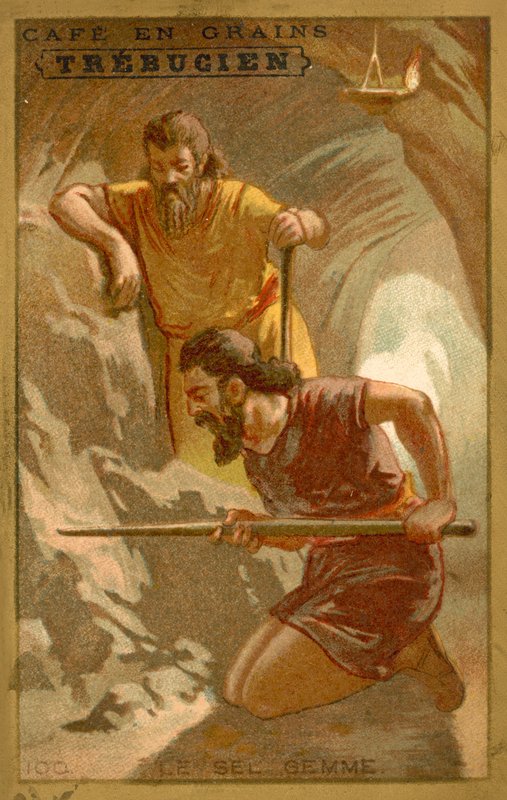 Steinsalt (chromolitho) av French School