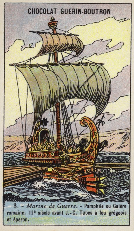 Romersk bysse, 3. århundre f.Kr. (chromolitho) av French School